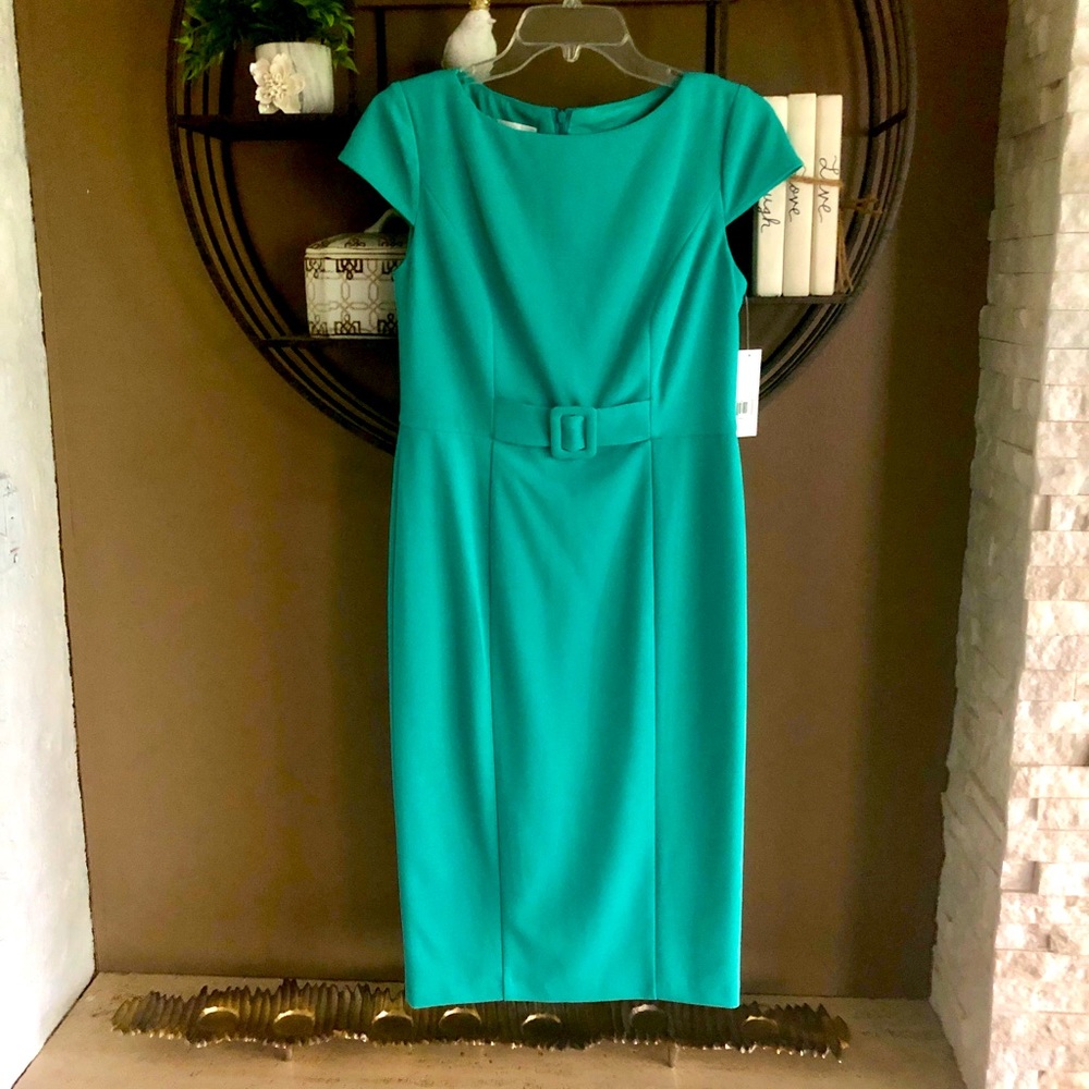 Aqua green sheath dress. Brand new